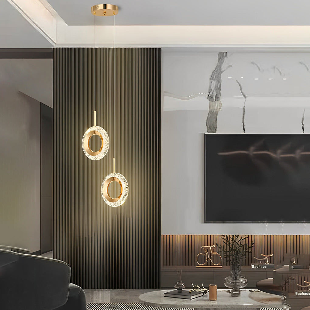 Unique Minimalist LED Pendant Light - Modern Metal Ceiling Fixture