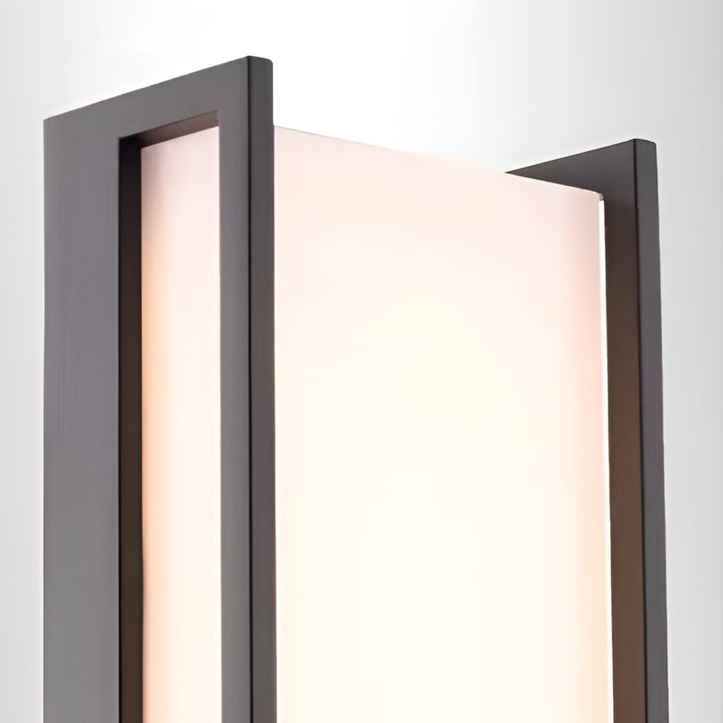 Modern Geometric Black Metal Outdoor Wall Light
