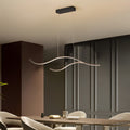 Curved Wavy LED Pendant Light - Modern Metal Ceiling Fixture