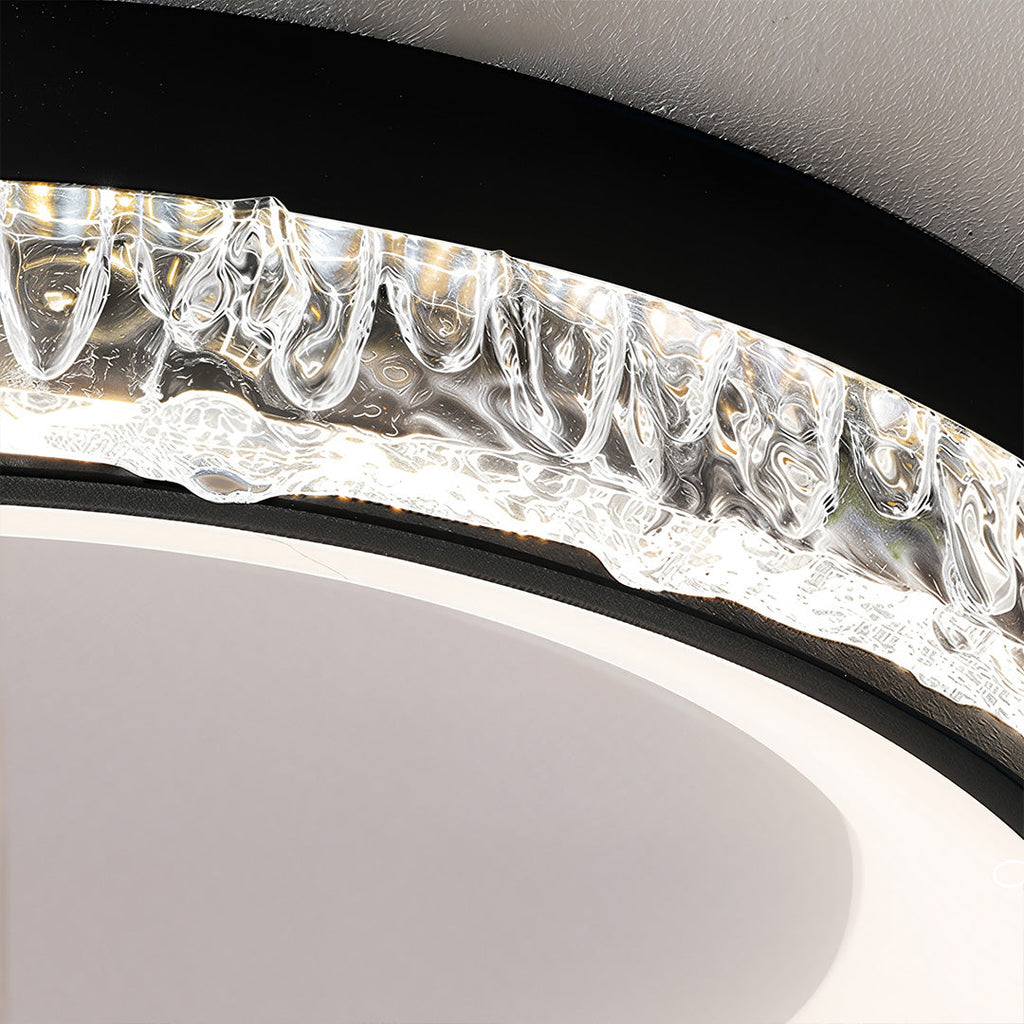 White Flush Mount Ceiling Light - Italian Round Minimalist Lamp