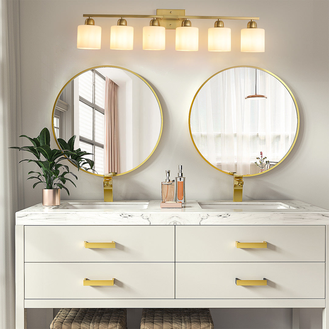 Modern Bathroom Vanity Lights Minimalist Glass Mirror Light Wall Sconce Fixture Stylish LED Lighting for Home Bath Decor Adjustable Brightness Energy Efficient Design Classic Elegance Easy Installation Contemporary Illuminated Mirror Lighting Best for Sma