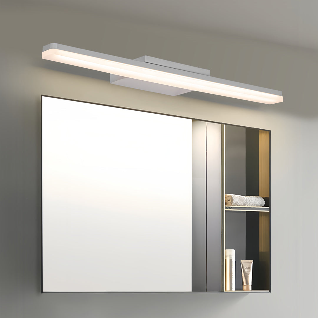 White Bathroom Vanity Light Minimalist Acrylic Contemporary Wall Light Modern Fixture LED Lighting for Home Decor Stylish Illumination for Bathroom Makeup Room Simple Design Energy Efficient Chic Wall Sconce Brightness Adjustable Elegant Lighting Solution