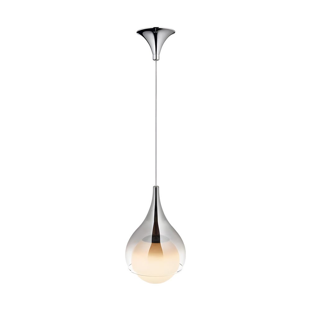 Modern Teardrop Glass Pendant Light, Adjustable Height, 1-Light Fixture, Contemporary Lighting, Home Decor, Dining Room, Kitchen Island, Bedroom, Unique Design, Elegant Illumination
