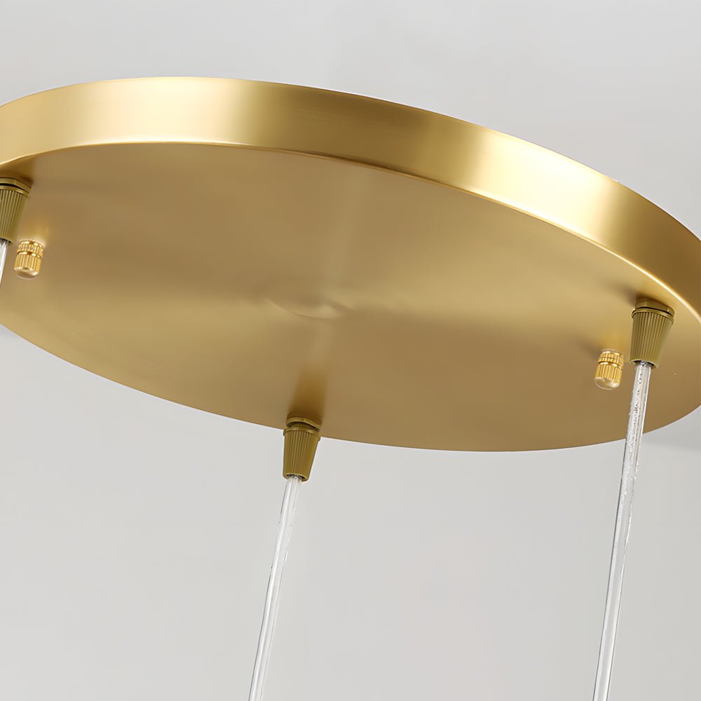 Modern White Glass Globe Pendant Light - Gold Finish 1/3-Light Hanging Fixture