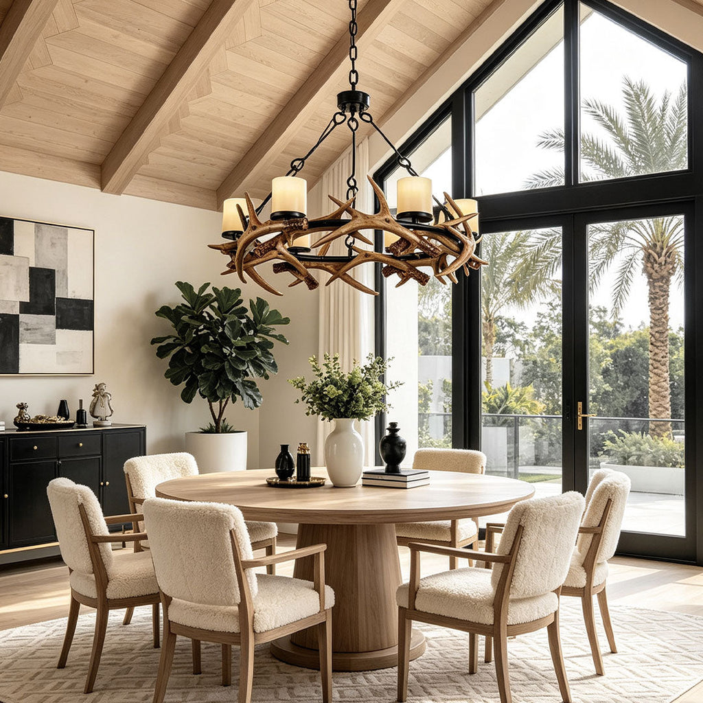 Modern Antler Chandelier Vintage Metal Ceiling Light
