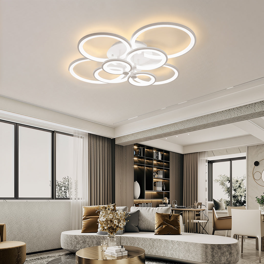 Elegant Multi-Ring Overlapping Ceiling Light Fixture