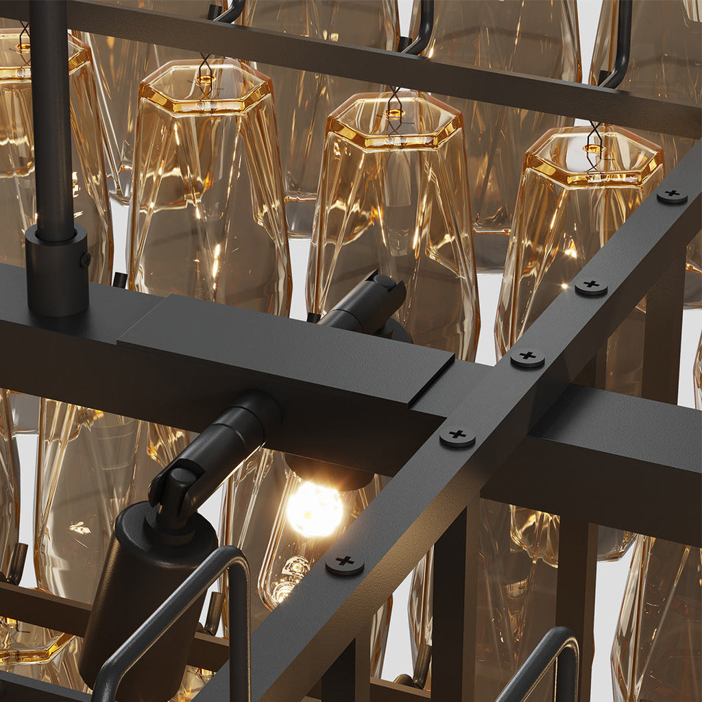 Luxury Glass Pendant Chandelier | Multi-Head Ceiling Lights