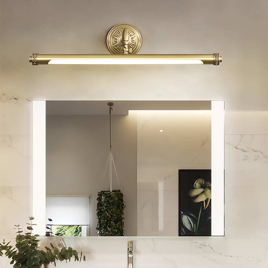Gold Bathroom Vanity Light European Pure Copper Mirror Wall Light Elegant Modern Design Luxury Lighting Fixtures for Bathroom and Makeup Spaces Stylish Wall Sconce for Home Decor Interior Lighting Solutions