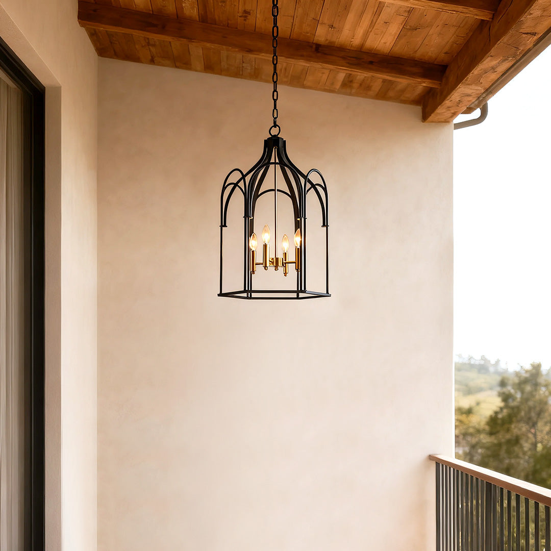 Lantern Chandelier Vintage Industrial Ceiling Light
