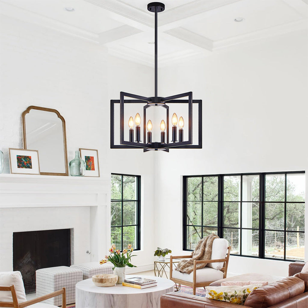 Candle Chandeliers Industrial Multi-Head Ceiling Lights
