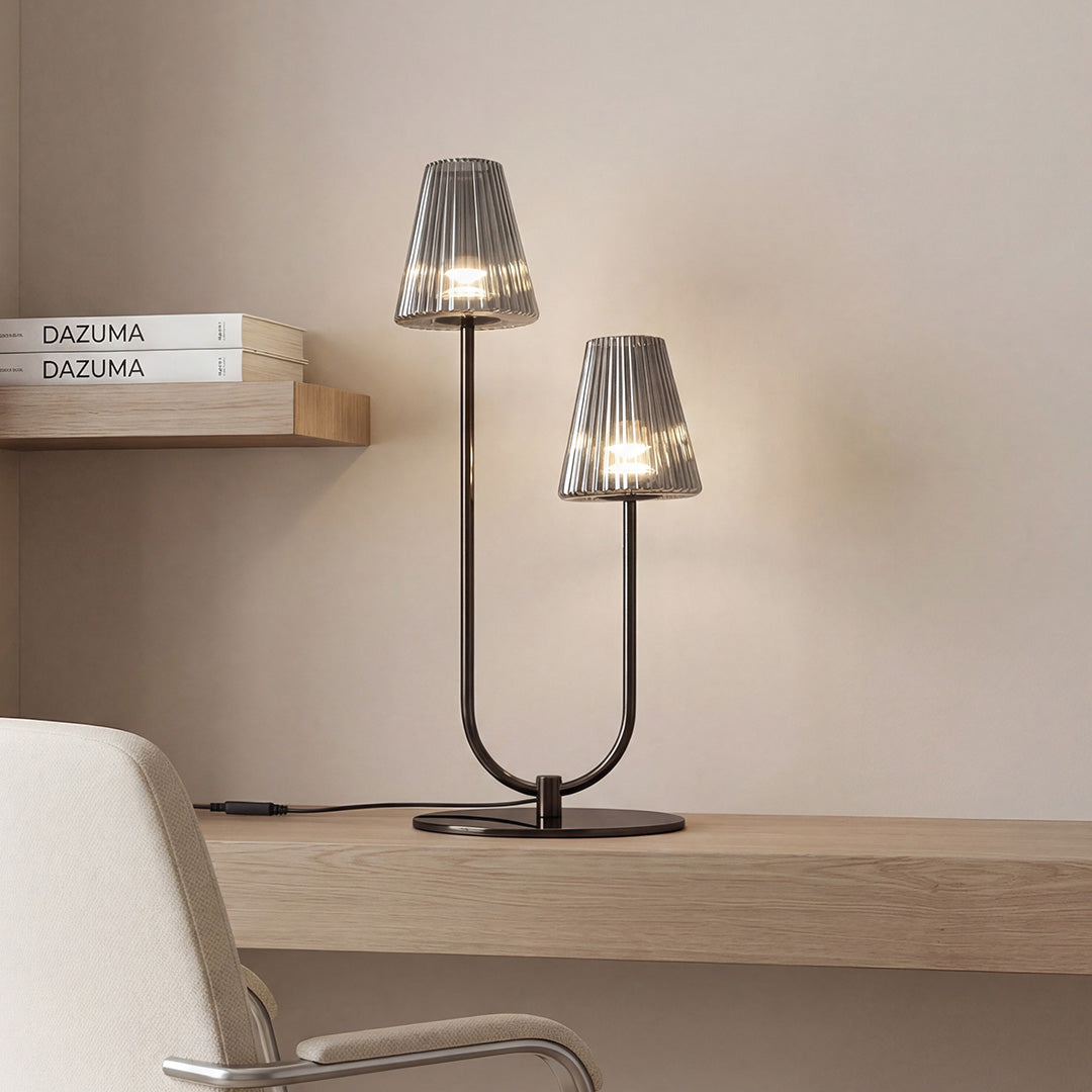 Minimalist Black LED Table Lamp - Elegant American Modern Design for Home and Office Lighting