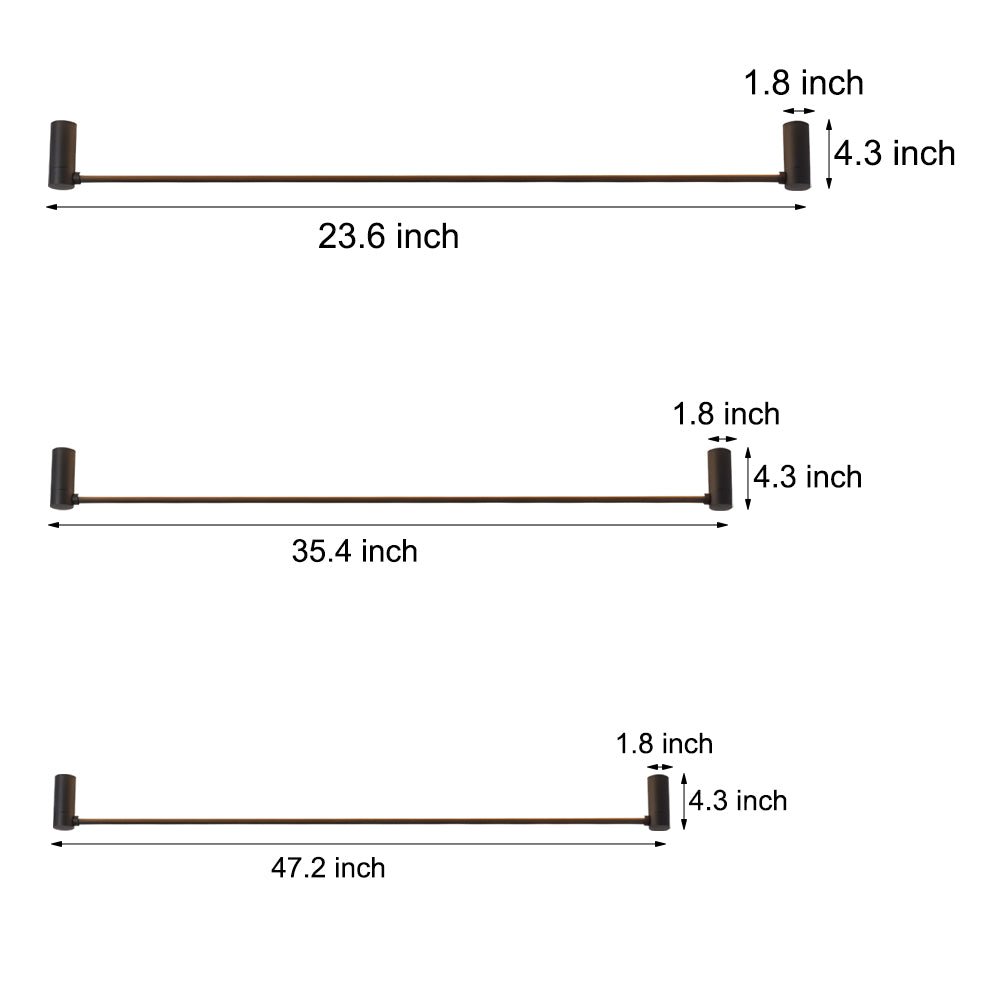 Modern Black LED Linear Ceiling Light - Multiple Sizes Available