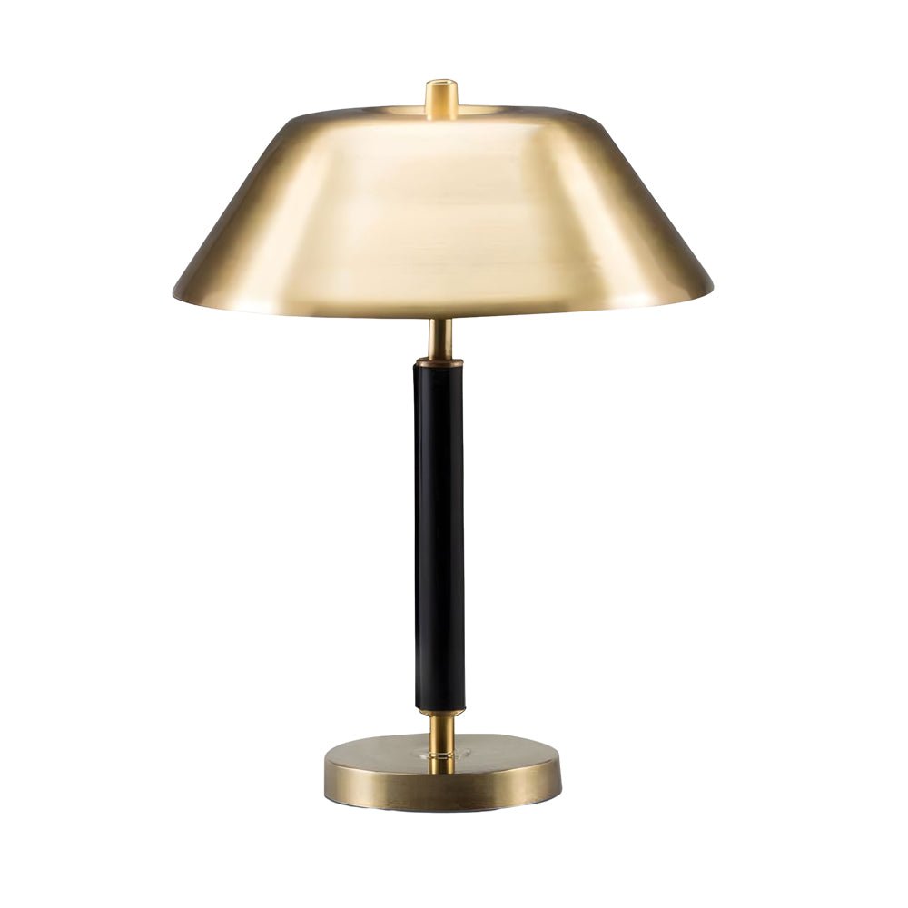 Modern Black Metal and Brass Table Lamp for Living Room Lighting Decor