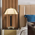 Modern Black Metal and Brass Table Lamp for Living Room Lighting Decor