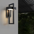 Black Outdoor Wall Sconce LED Modern Rectangular Light