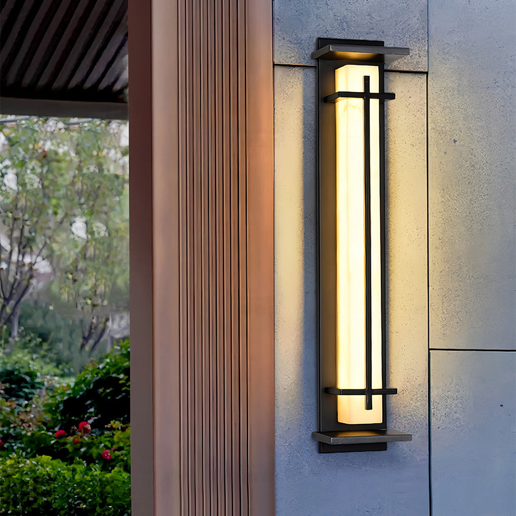 Black Outdoor Wall Light Waterproof Minimalist Design