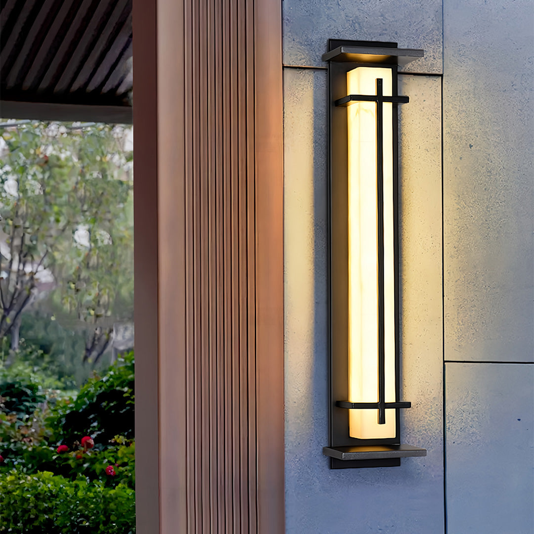 Black Outdoor Wall Light Waterproof Minimalist Design