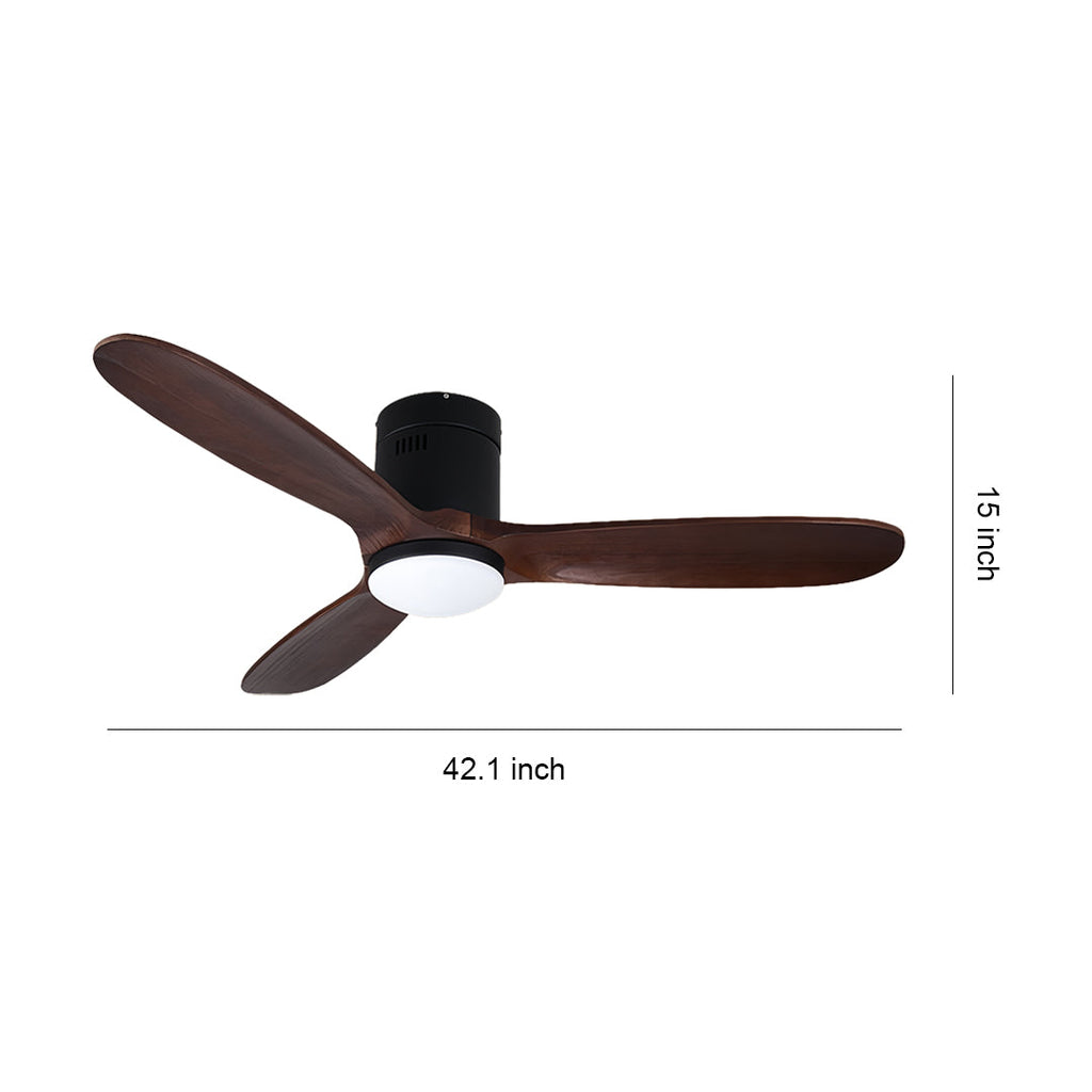 3-Blade DC Motor Ceiling Fan with Light & Remote Control – Quiet Operation