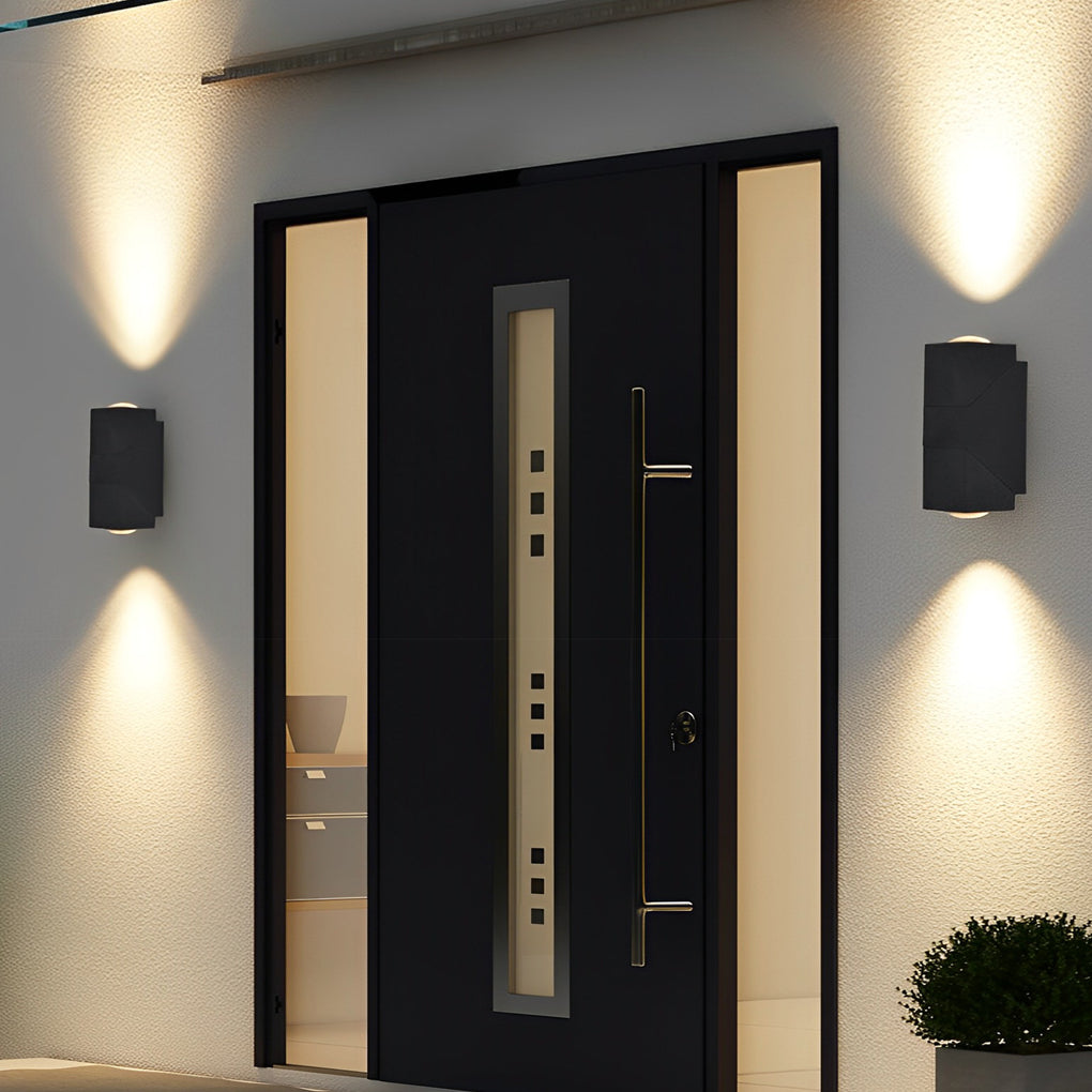 Outdoor Adjustable Up Down Waterproof Black Sconce Lamp