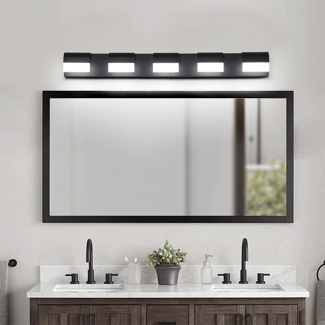 Black Vanity Lighting for Bathroom Makeup Mirror Light, Modern LED Wall Sconce, Dimmable Cosmetic Light Fixture, Stylish Glam Room Lighting, Adjustable Brightness, Easy Install for Home Decor, Contemporary Bathroom Accessories, Elegant Makeup Station Ligh