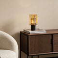 Black Wood Table Lamp - Modern Luxury Minimalist Bedside Light for Elegant Home Decor