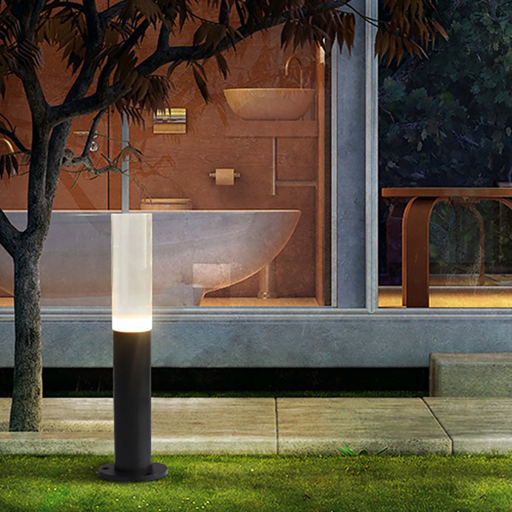 Modern Acrylic Waterproof Bollard Light - Minimalist Outdoor LED Lighting