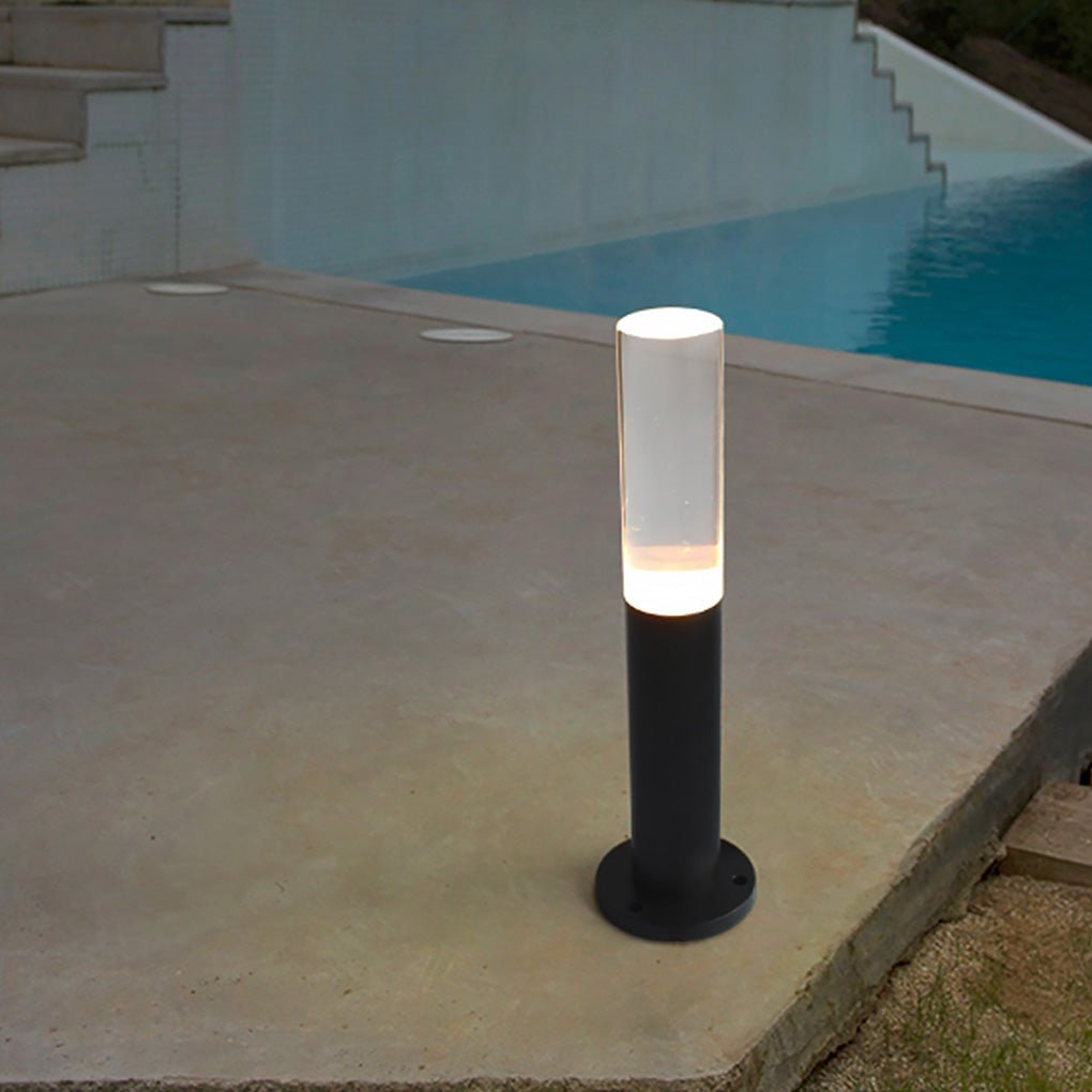 Modern Acrylic Waterproof Bollard Light - Minimalist Outdoor LED Lighting