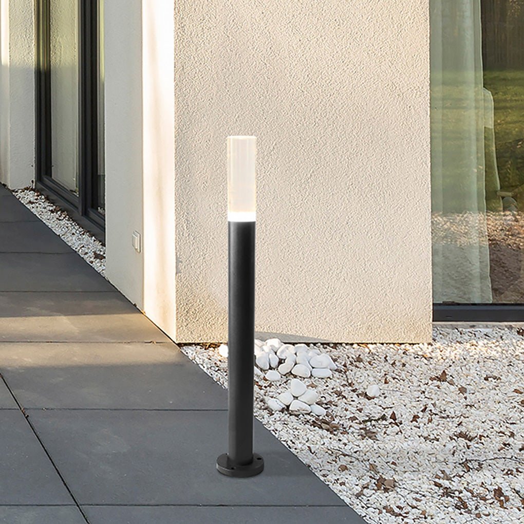 Modern Acrylic Waterproof Bollard Light - Minimalist Outdoor LED Lighting