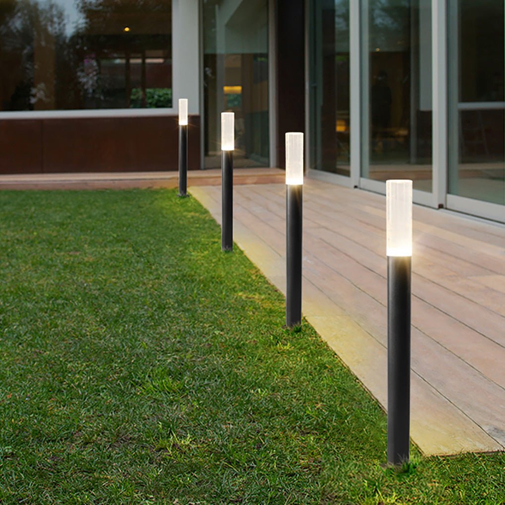 Modern Acrylic Waterproof Bollard Light - Minimalist Outdoor LED Lighting