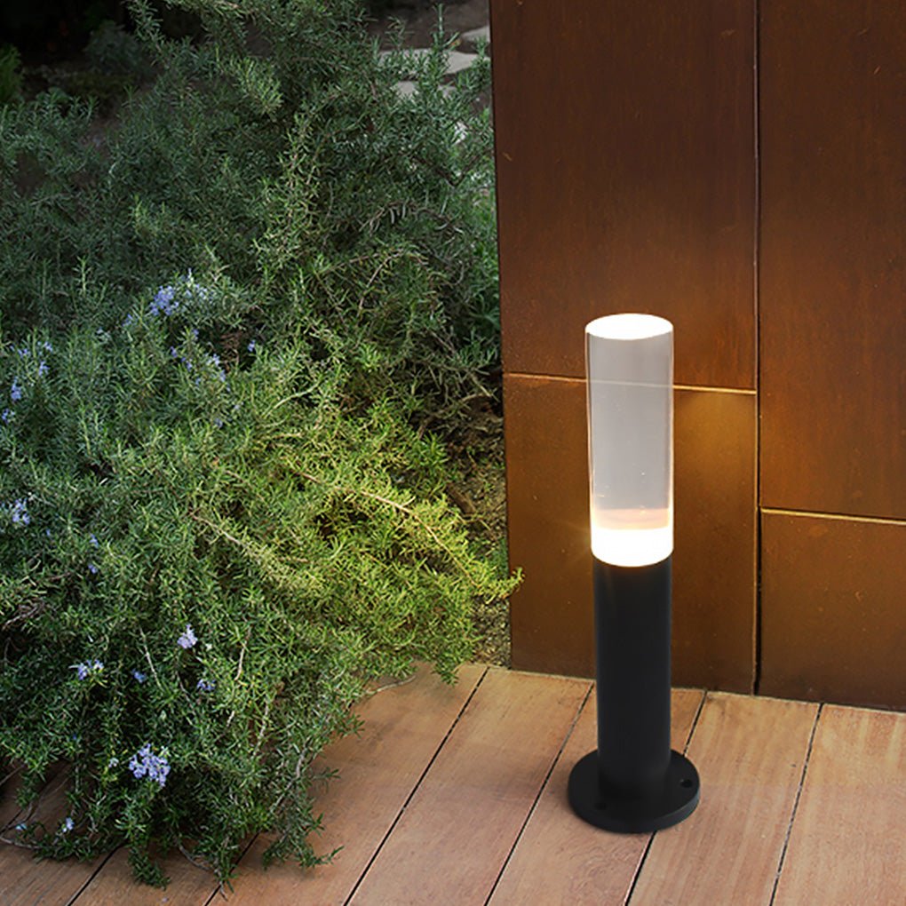 Modern Acrylic Waterproof Bollard Light - Minimalist Outdoor LED Lighting