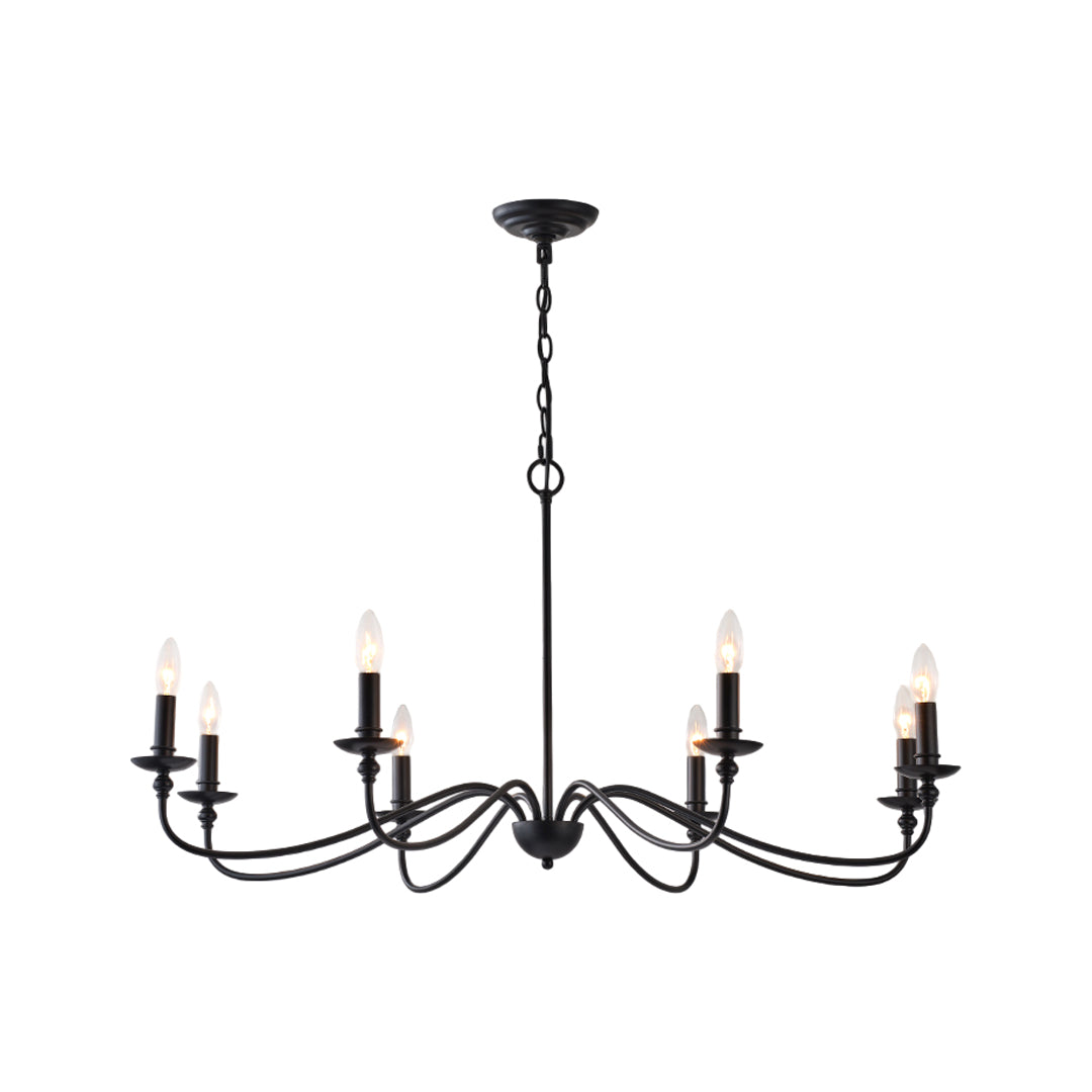 Modern Brass Chandelier Minimalist Candle Light Ceiling Fixture