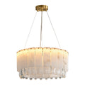 Modern Brass Chandelier Cloud Stone Ceiling Light