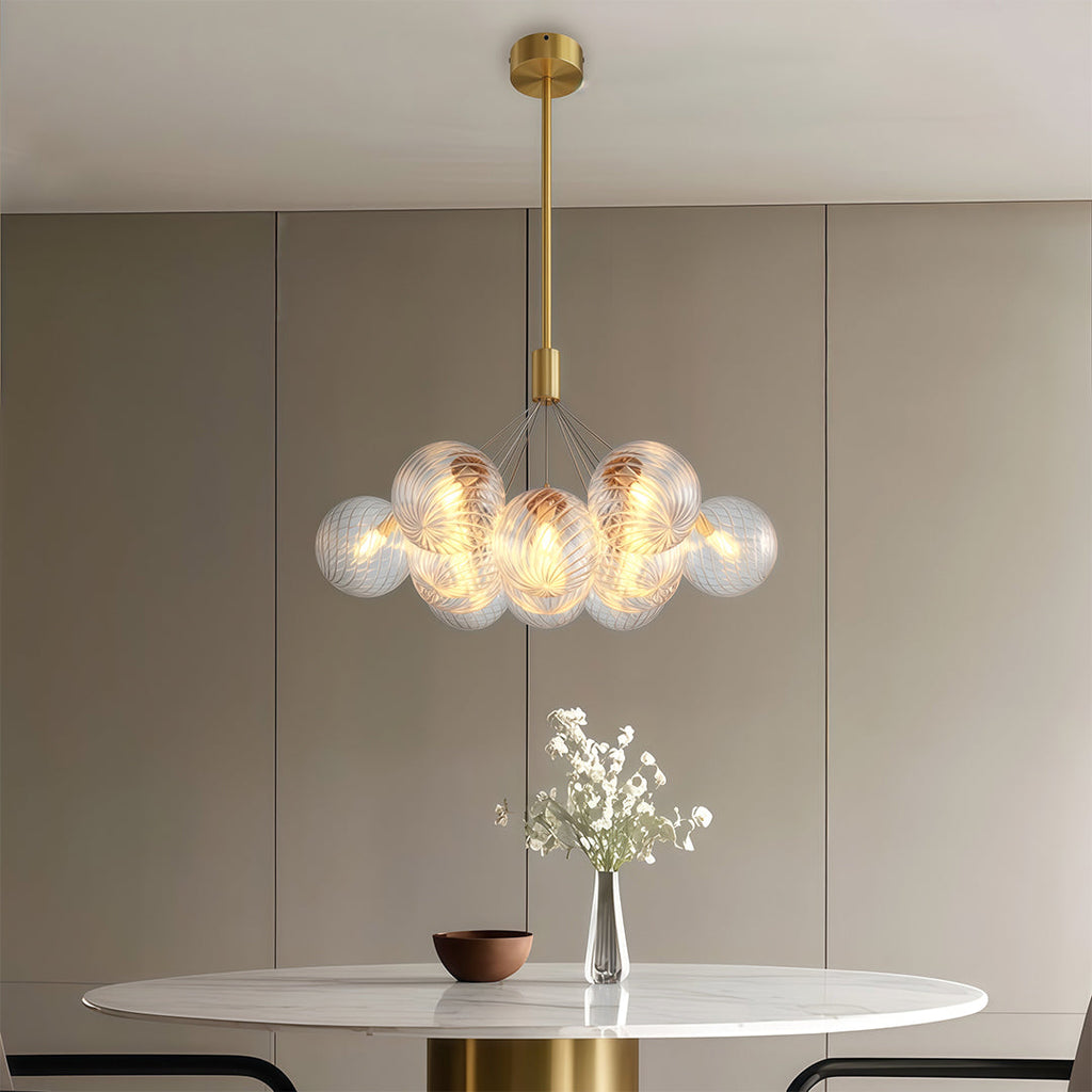 Modern Bubble Chandelier Minimalist Copper Ceiling Light