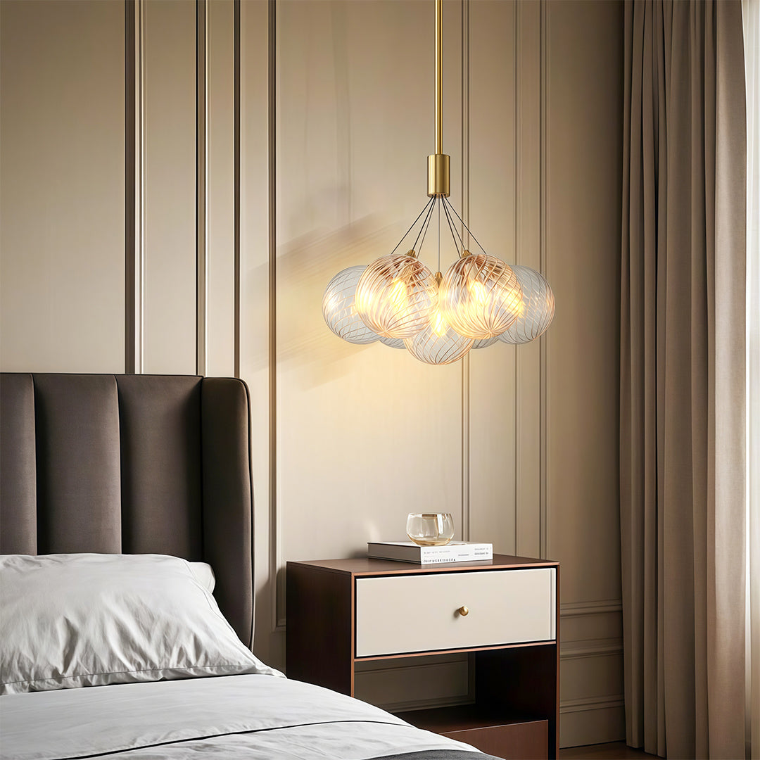 Modern Bubble Chandelier Minimalist Copper Ceiling Light