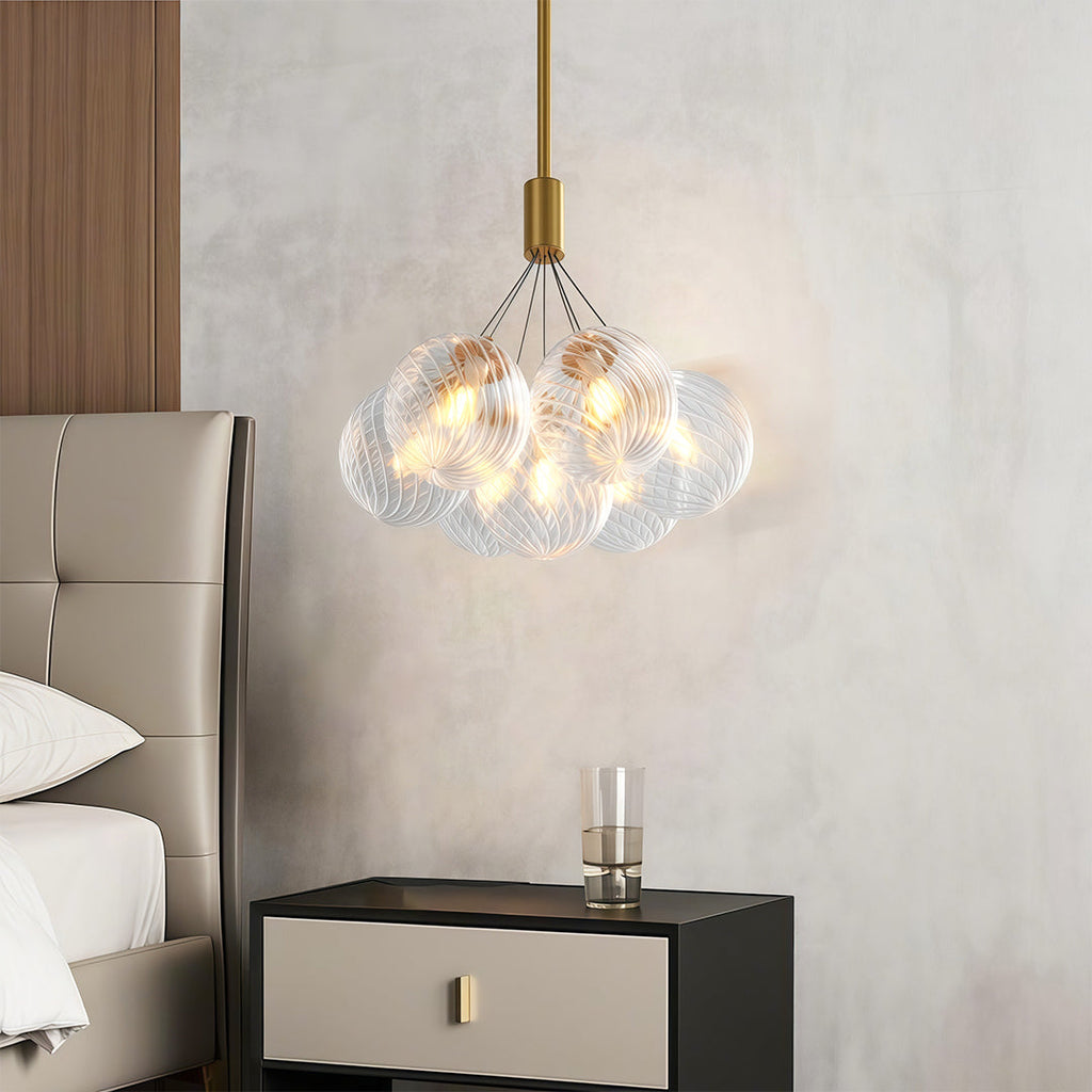 Modern Bubble Chandelier Minimalist Copper Ceiling Light