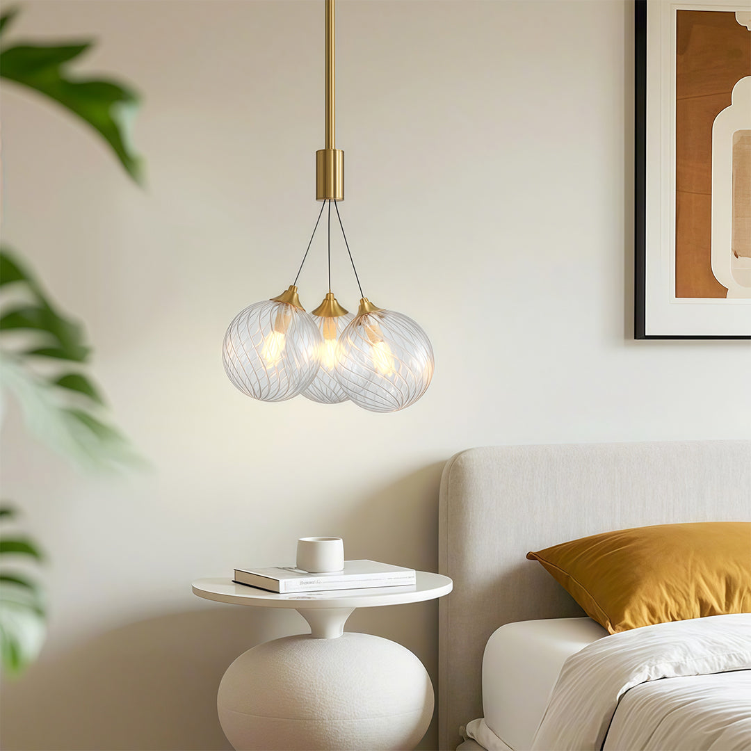 Modern Bubble Chandelier Minimalist Copper Ceiling Light