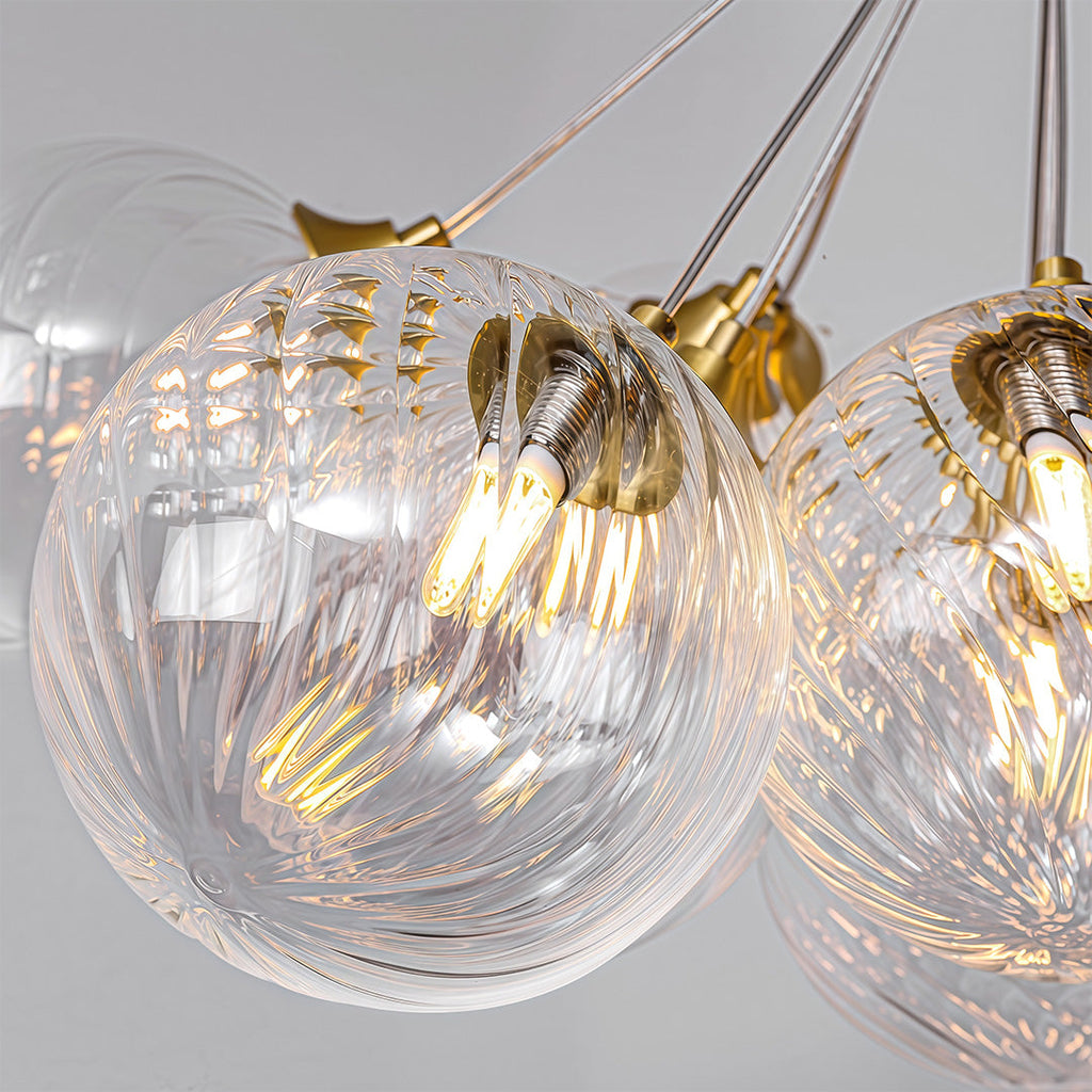 Modern Bubble Chandelier Minimalist Copper Ceiling Light