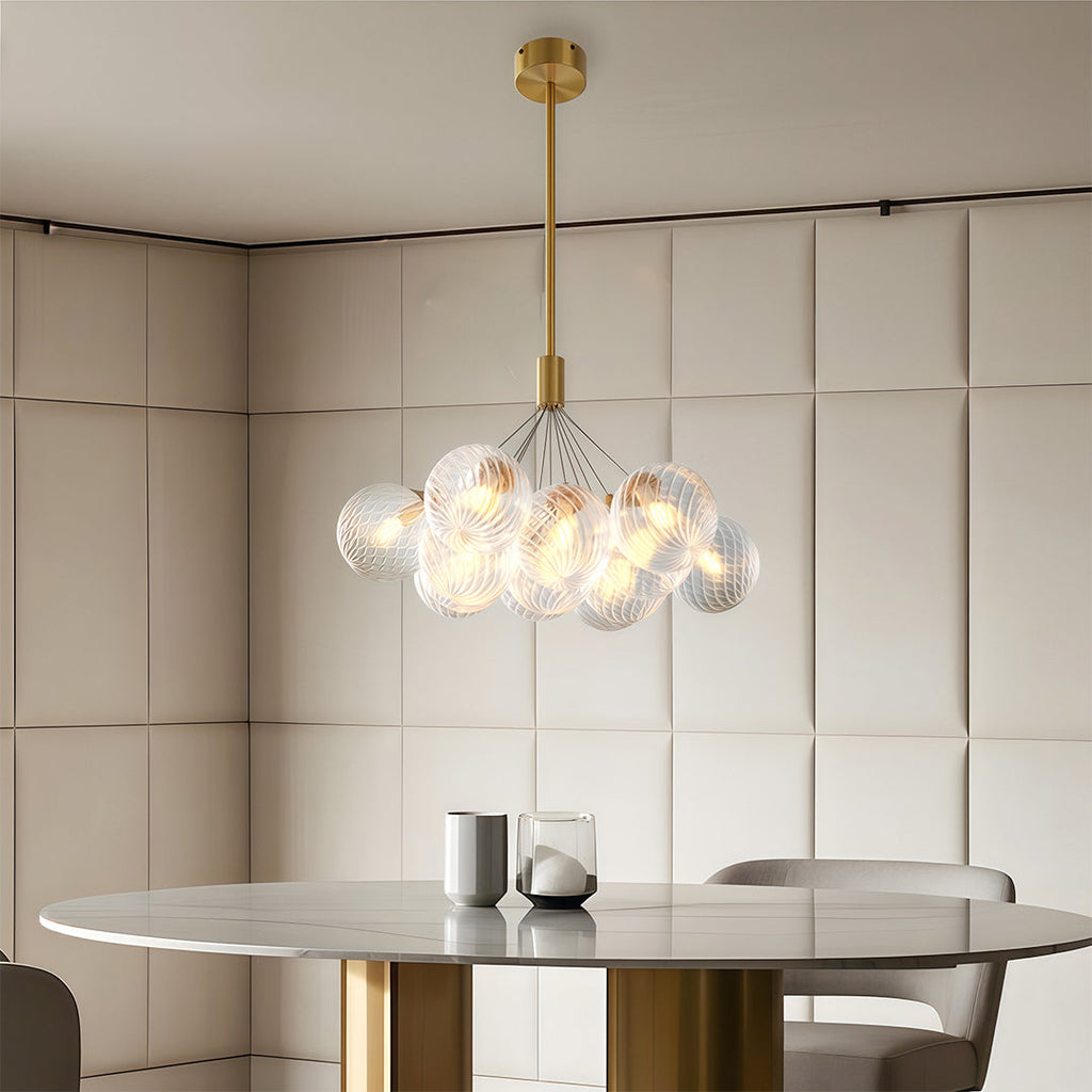 Modern Bubble Chandelier Minimalist Copper Ceiling Light