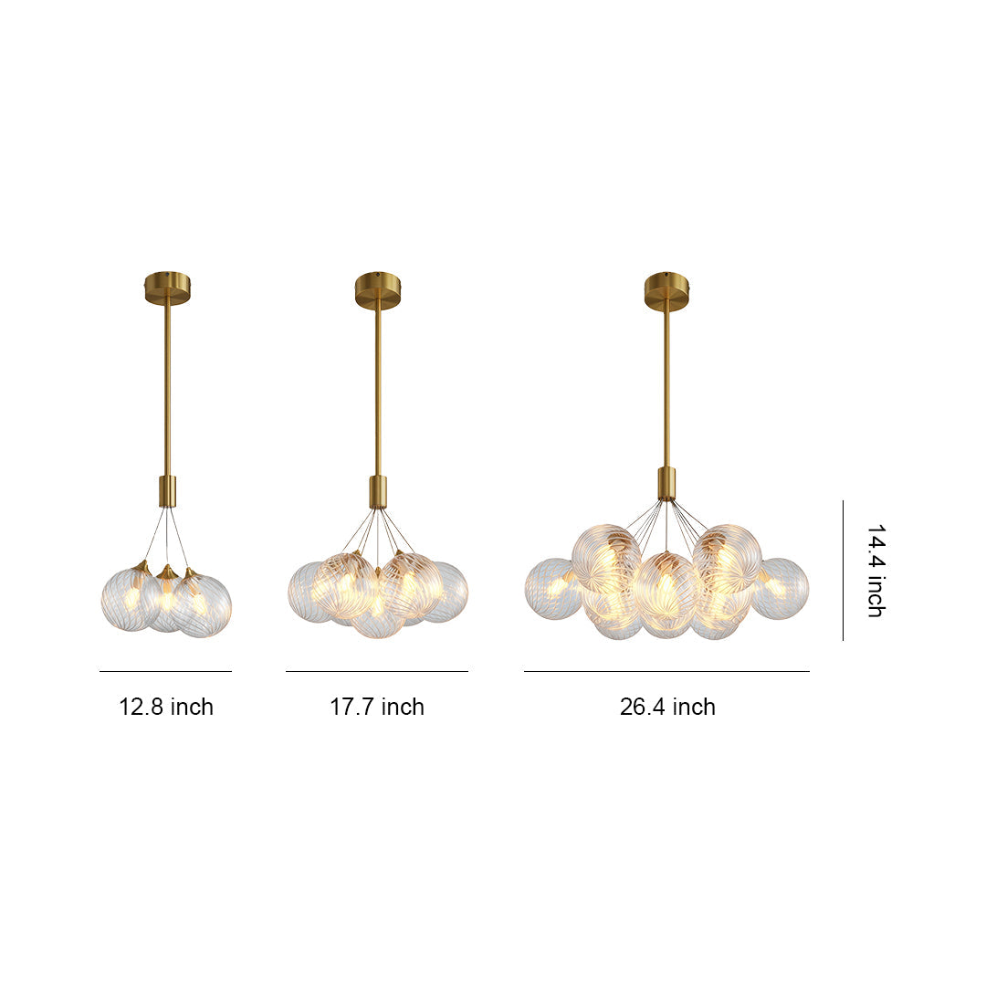 Modern Bubble Chandelier Minimalist Copper Ceiling Light