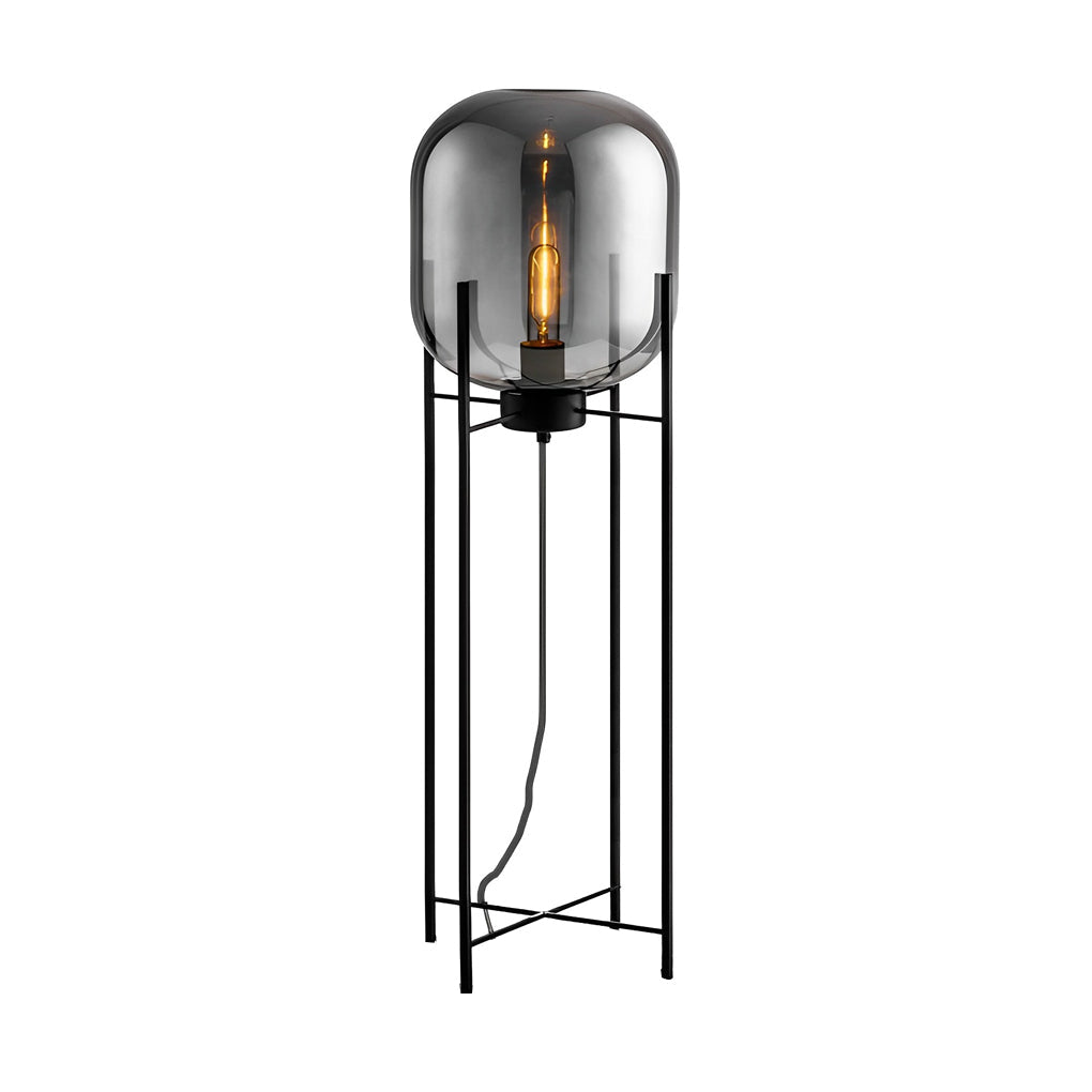 Bubble Glass Floor Lamp Industrial Rods Lighting