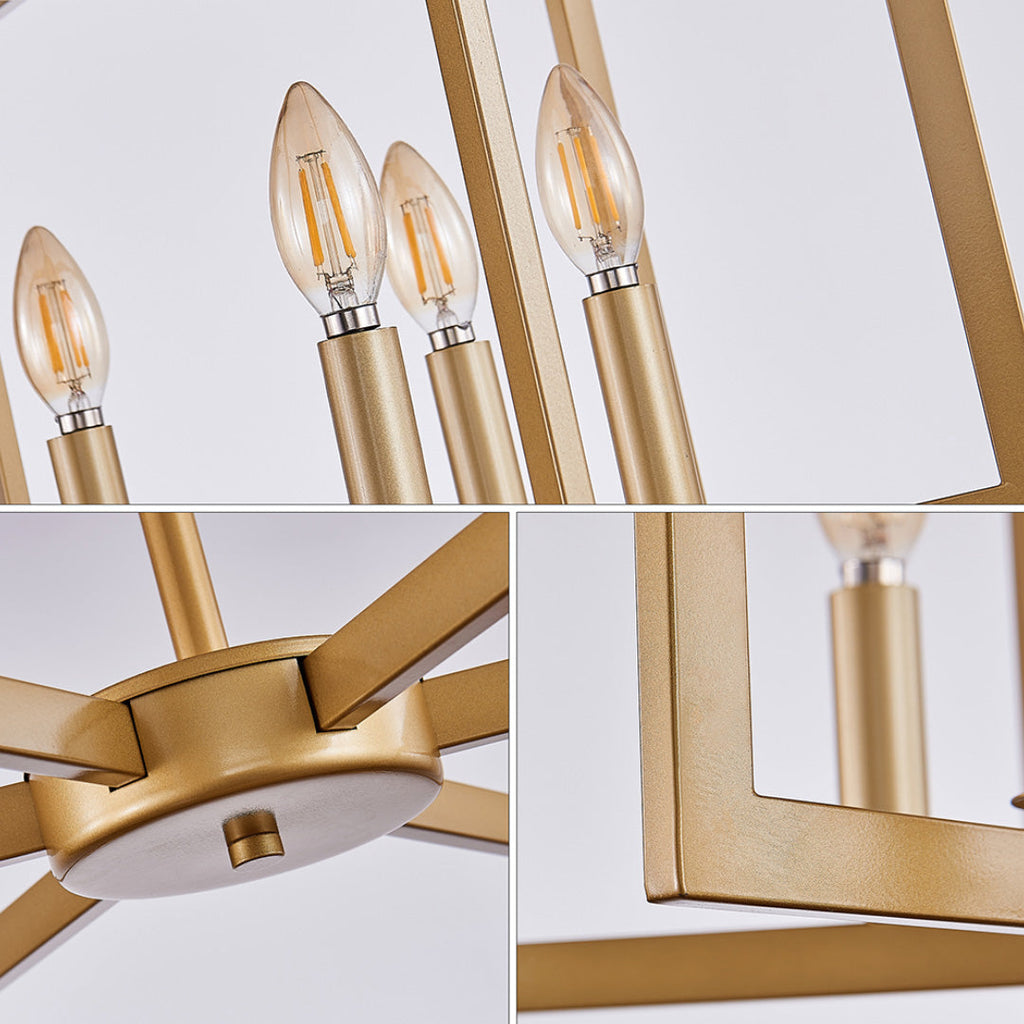 Candle Chandeliers Industrial Multi-Head Ceiling Lights