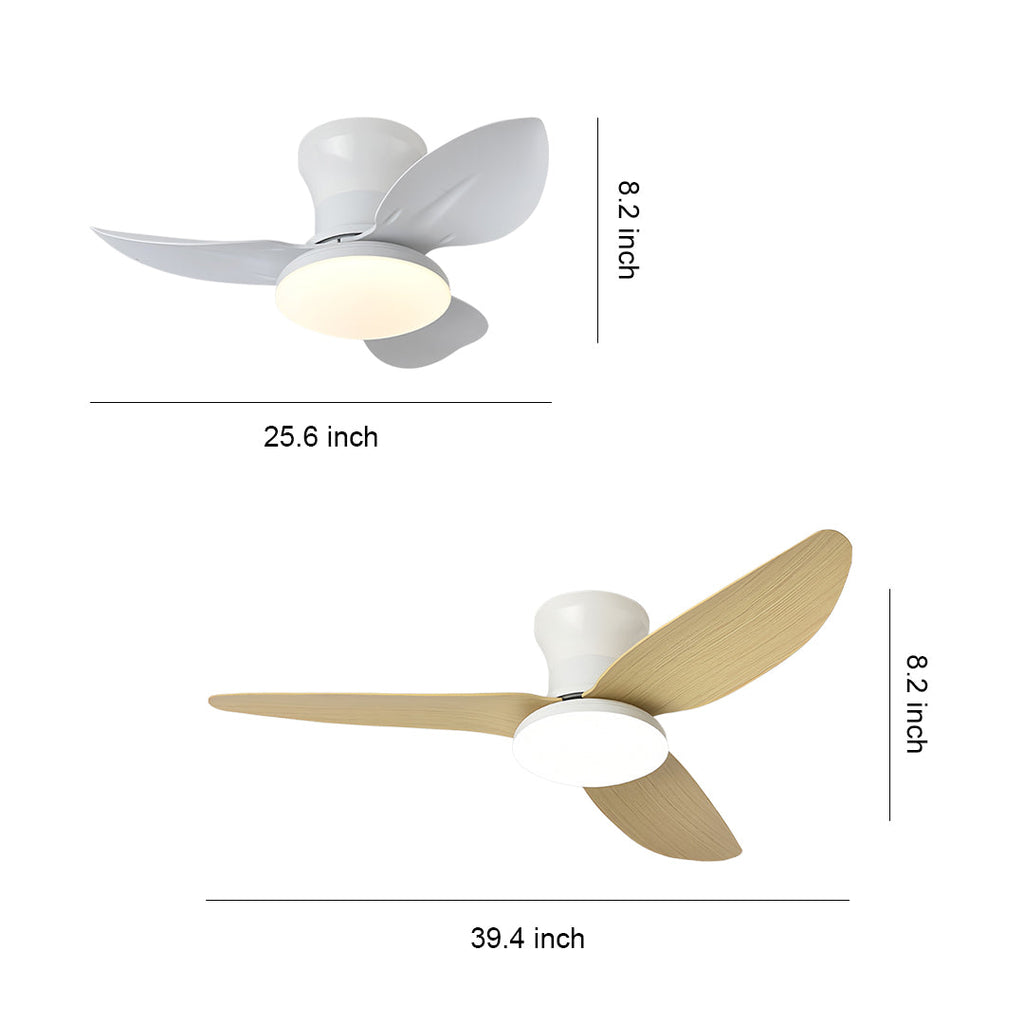Modern 3-Blade Ceiling Fan with Remote and Dimmer Light, Quiet Operation