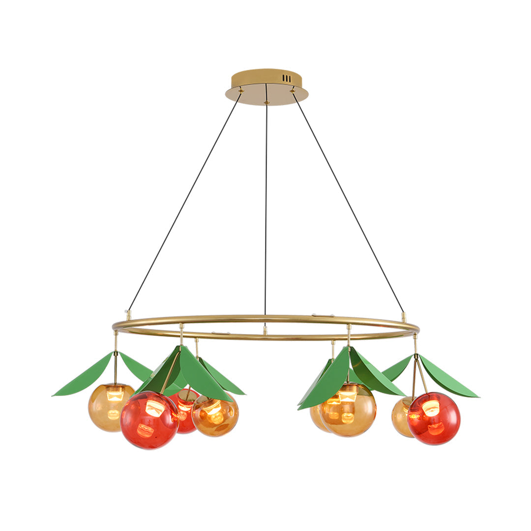 Glass Bulb Chandelier Nordic Cherry LED Art Decor