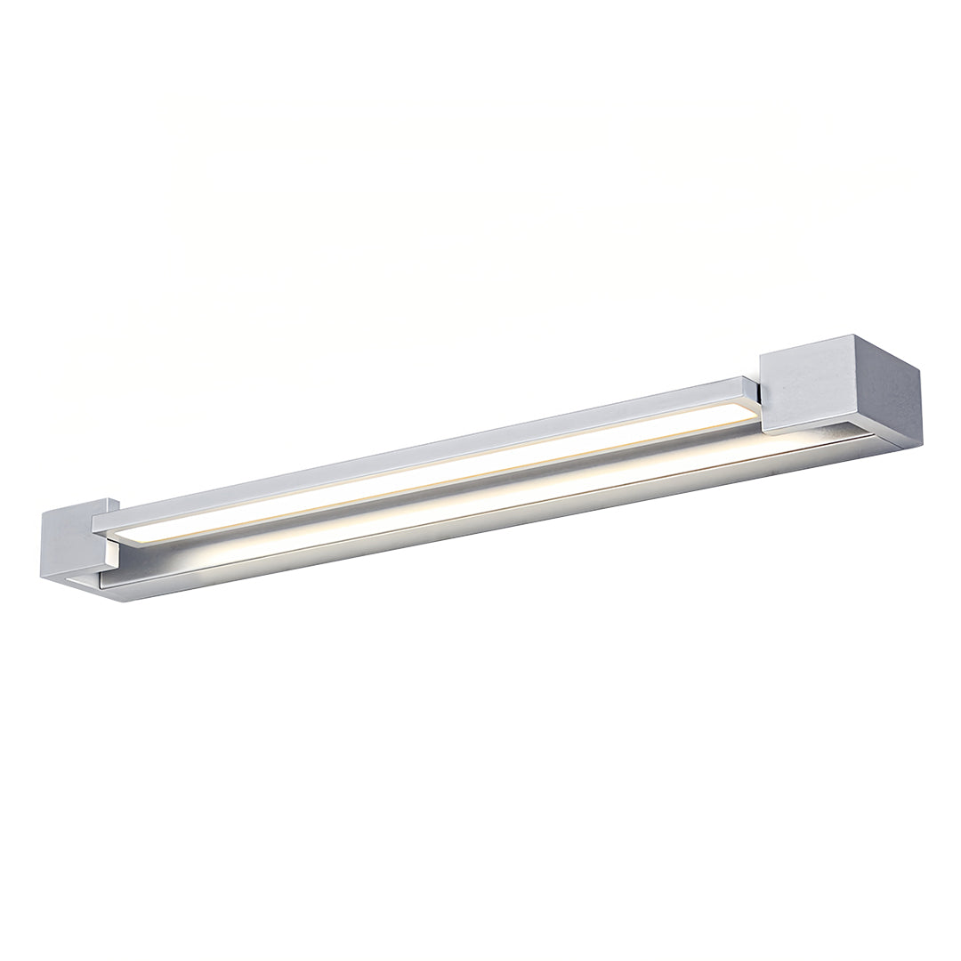 Chrome Bathroom Vanity Light Modern Makeup Mirror Wall Light, Contemporary LED Lighting, Stylish Wall Sconce, Brushed Nickel Finish, Bright Illumination for Grooming, Elegant Home Decor, Space-Saving Design, Ideal for Small Bathrooms, Adjustable Lighting