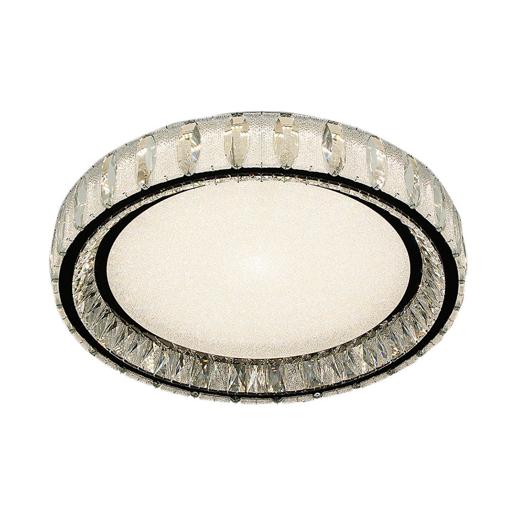 Chrome Flush Mount Light - Luxury Crystal Lighting for Home