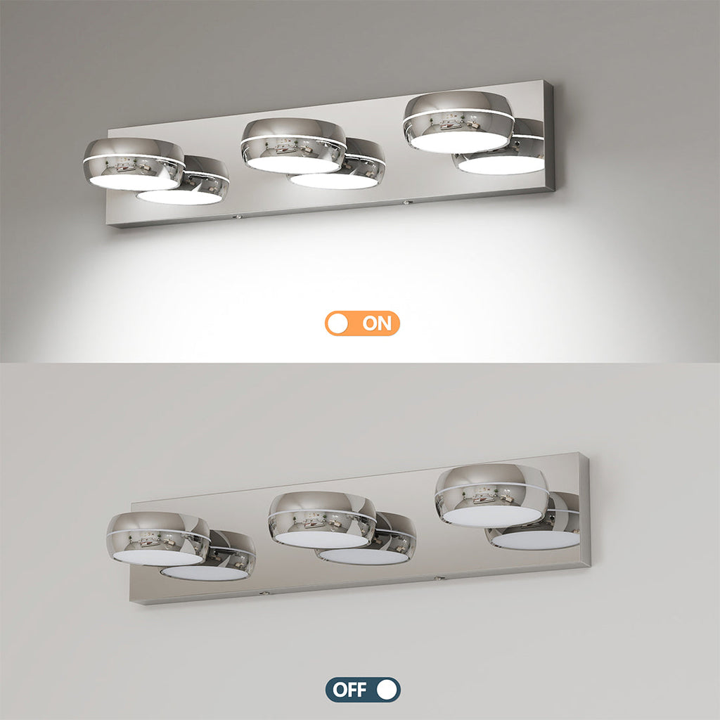 Chrome Bathroom Vanity Light Luxury Minimalist Aluminum Mirror Light Modern Fixtures LED Lighting for Home Decor Stylish Wall Sconce Bright Illumination Contemporary Design Adjustable Anti-Rust High-Quality Finish Energy-Efficient Bathroom Lighting Elegan