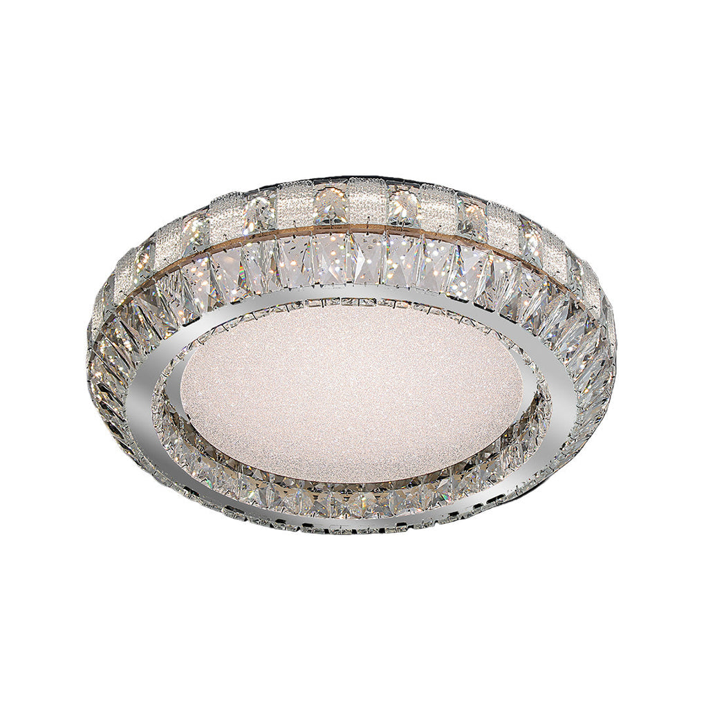 Contemporary Flush Mount Crystal Light Fixture - Luxury Ceiling Light for Modern Home Decor