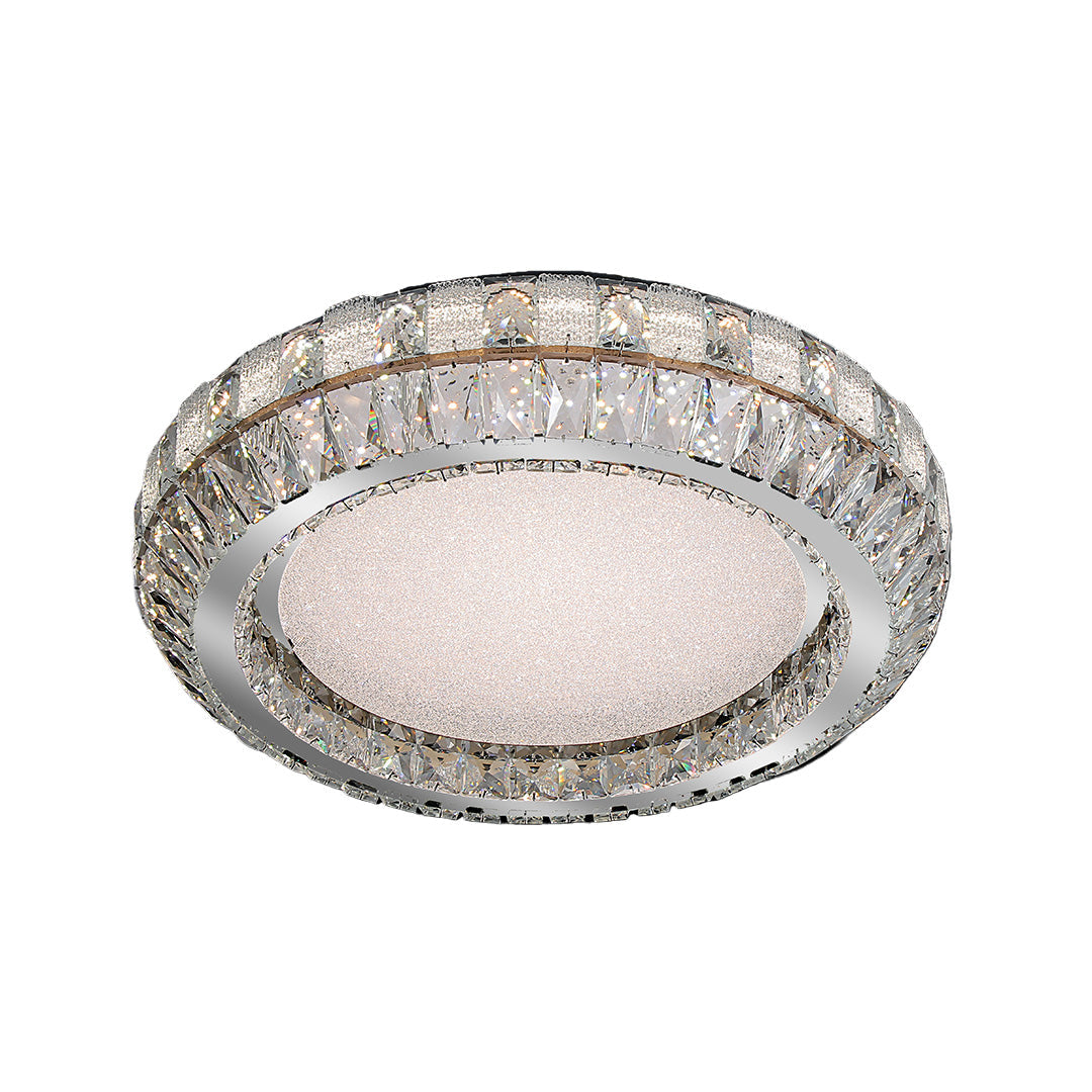 Contemporary Flush Mount Crystal Light Fixture - Luxury Ceiling Light for Modern Home Decor