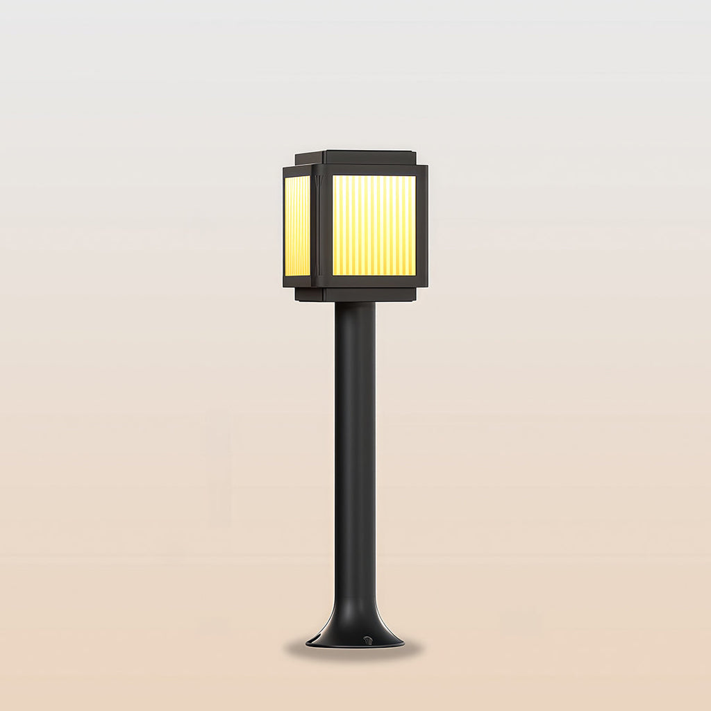 Contemporary Solar Path Lights - Modern Post Top Garden Stake Light
