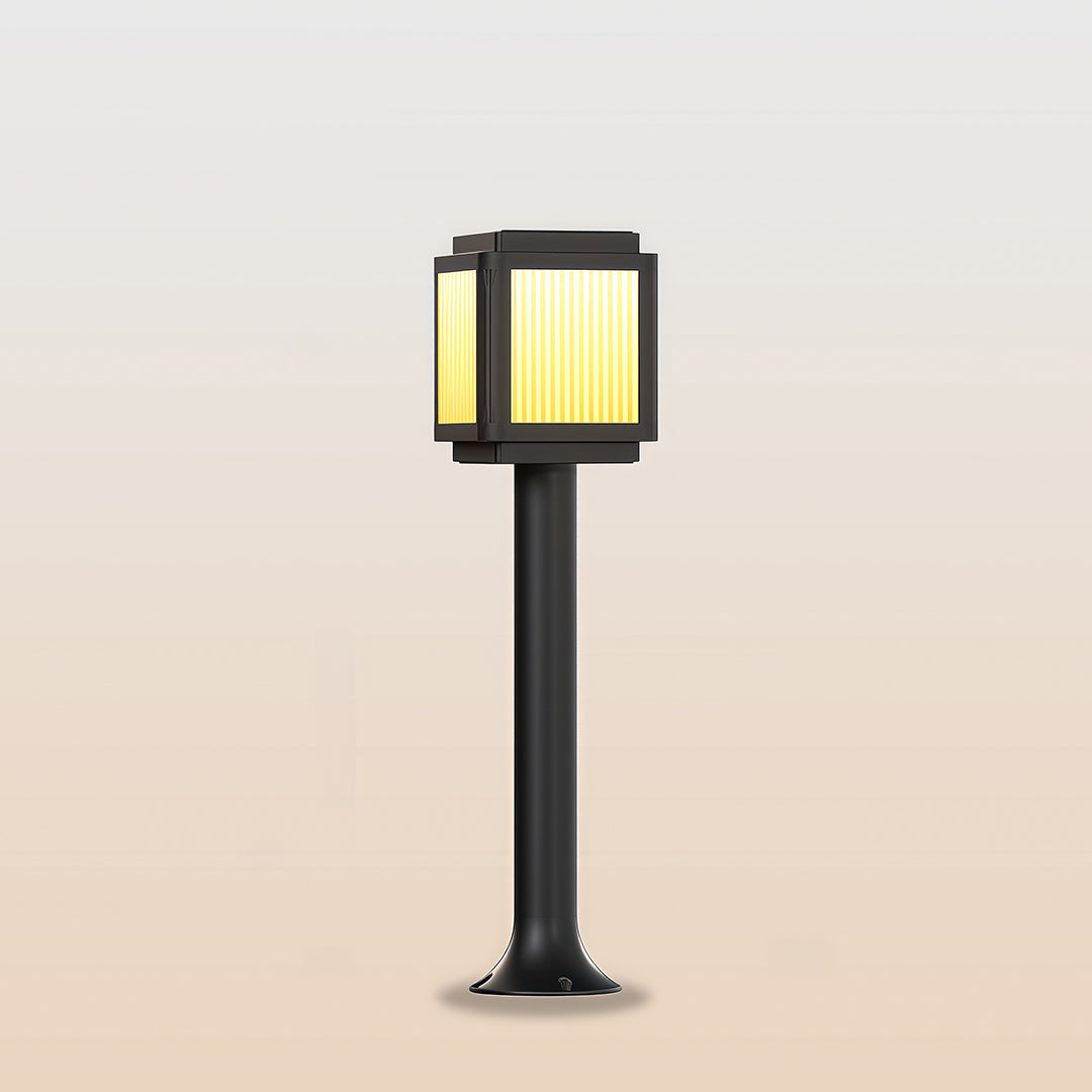 Contemporary Solar Path Lights - Modern Post Top Garden Stake Light